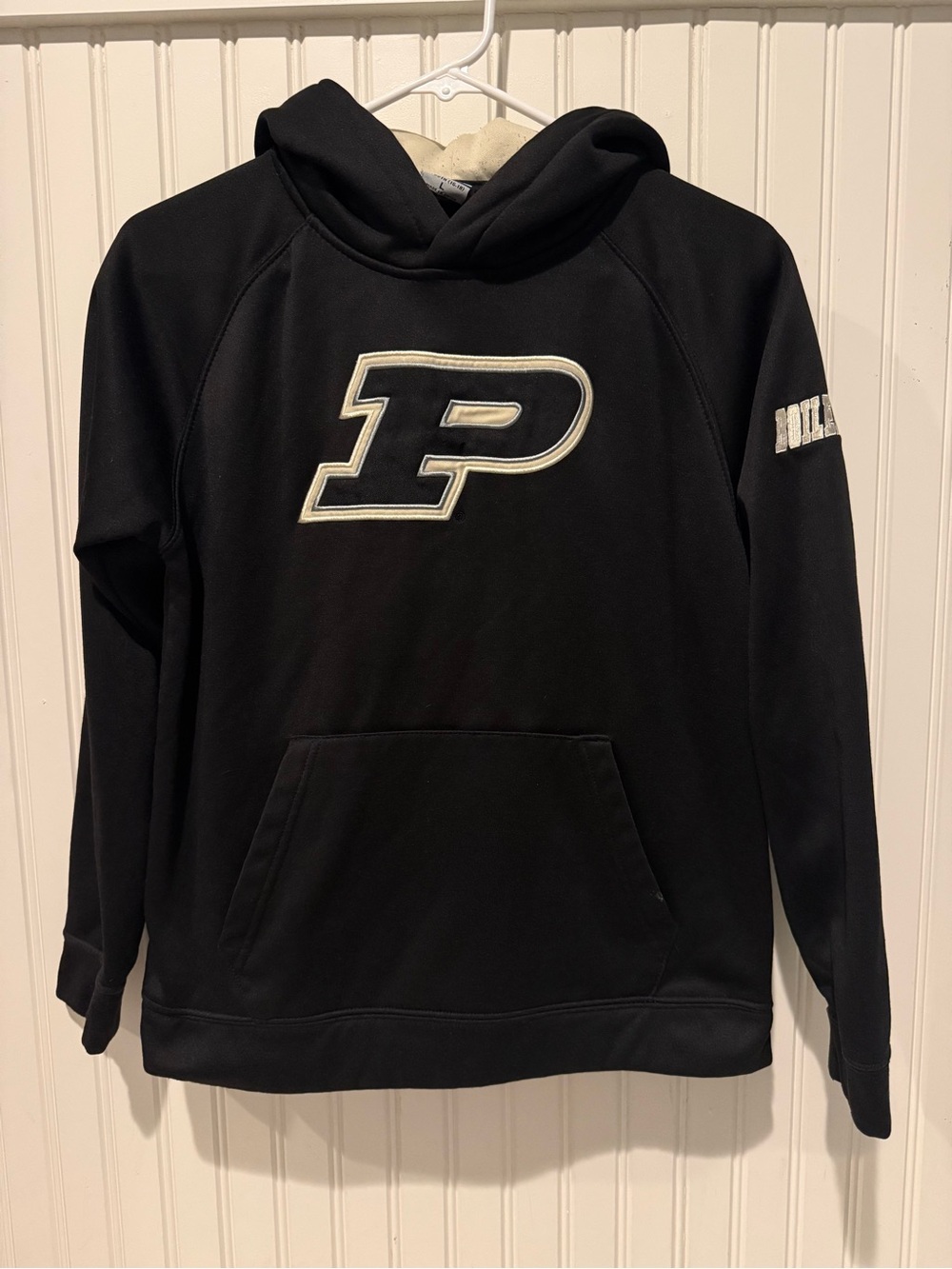 Colosseum Black Hoodie with Purdue 'P' Logo